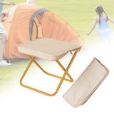 Maxbell Camping Stool Compact Chair Folding Small Chair for Picnic Traveling Outdoor Khaki Small