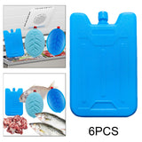 Maxbell Maxbell 6Pcs Ice Brick Pack Ice Boards Ice Freezer Blocks for Picnics Camping Family 11.2x3.5cm