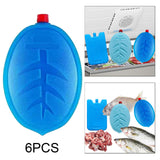 Maxbell 6Pcs Ice Brick Pack Ice Boards Ice Freezer Blocks for Picnics Camping Family Blue 11.5x3.5cm