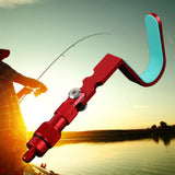 Maxbell Corner Bracket Head Fishing Pole Bracket for Travel Picnic Fishing Equipment Red