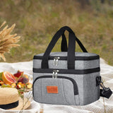 Maxbell Maxbell Insulated Cooler Bag Thermal Leakproof Delivery Bag for Travel Outdoor Beach Gray
