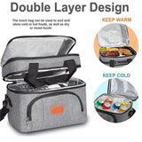 Maxbell Maxbell Insulated Cooler Bag Thermal Leakproof Delivery Bag for Travel Outdoor Beach Gray
