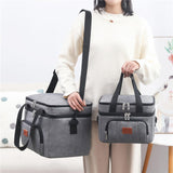 Maxbell Maxbell Insulated Cooler Bag Thermal Leakproof Delivery Bag for Travel Outdoor Beach Gray