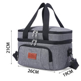 Maxbell Maxbell Insulated Cooler Bag Thermal Leakproof Delivery Bag for Travel Outdoor Beach Gray