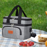 Maxbell Maxbell Insulated Cooler Bag Thermal Leakproof Delivery Bag for Travel Outdoor Beach Gray