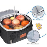 Maxbell Insulated Cooler Bag Thermal Leakproof Delivery Bag for Travel Outdoor Beach Black