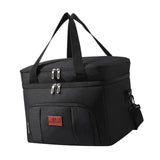 Maxbell Insulated Cooler Bag Thermal Leakproof Delivery Bag for Travel Outdoor Beach Black
