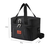 Maxbell Insulated Cooler Bag Thermal Leakproof Delivery Bag for Travel Outdoor Beach Black
