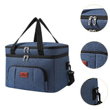 Maxbell Insulated Cooler Bag Thermal Leakproof Delivery Bag for Travel Outdoor Beach Blue