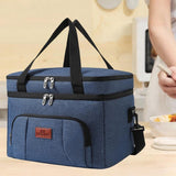 Maxbell Insulated Cooler Bag Thermal Leakproof Delivery Bag for Travel Outdoor Beach Blue