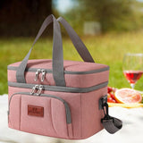 Maxbell Insulated Cooler Bag Thermal Leakproof Delivery Bag for Travel Outdoor Beach Pink