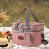 Maxbell Insulated Cooler Bag Thermal Leakproof Delivery Bag for Travel Outdoor Beach Pink