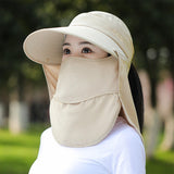 Maxbell Sun Protection Face Covering with Detachable Neck Flap Cover for Women Beach