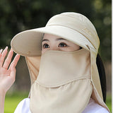 Maxbell Sun Protection Face Covering with Detachable Neck Flap Cover for Women Beach