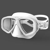 Maxbell Diving Mask Glass Lens Adults Scuba Diving Goggles for Scuba Diving White