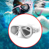 Maxbell Diving Mask Glass Lens Adults Scuba Diving Goggles for Scuba Diving White