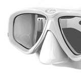 Maxbell Diving Mask Glass Lens Adults Scuba Diving Goggles for Scuba Diving White