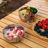 Maxbell Camping Bowl Multifunctional with Folding Handle for Barbecue Travel Fishing