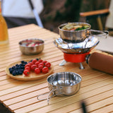 Maxbell Camping Bowl Multifunctional with Folding Handle for Barbecue Travel Fishing