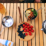 Maxbell Camping Bowl Multifunctional with Folding Handle for Barbecue Travel Fishing