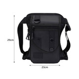 Maxbell Waist Pack Sturdy Casual Adjustable Drop Leg Bag for Climbing Outdoor Hiking Black