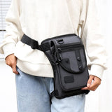 Maxbell Waist Pack Sturdy Casual Adjustable Drop Leg Bag for Climbing Outdoor Hiking Black