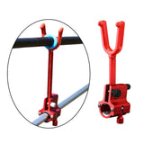 Maxbell Fishing Rod Holder Clamp Fishing Tackle Pole Stand for Beach Outdoor Fishing Red