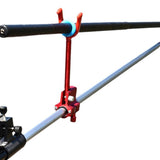 Maxbell Fishing Rod Holder Clamp Fishing Tackle Pole Stand for Beach Outdoor Fishing Red