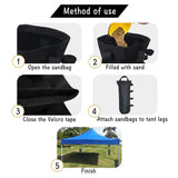 Maxbell Weight Sand Bag Gazebo Sand Weight Bag for Outdoor RV Awning Beach Canopies