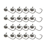 Maxbell 20x Elliptical Shape Fishing Hooks Fishing Equipment Metal Baits Attachments 1g
