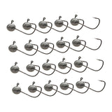 Maxbell 20x Elliptical Shape Fishing Hooks Fishing Equipment Metal Baits Attachments 1g