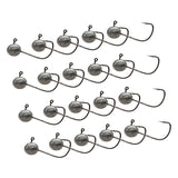 Maxbell 20x Elliptical Shape Fishing Hooks Fishing Equipment Metal Baits Attachments 1g
