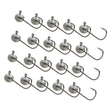 Maxbell 20x Elliptical Shape Fishing Hooks Fishing Equipment Metal Baits Attachments 1.5g