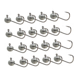 Maxbell 20x Elliptical Shape Fishing Hooks Fishing Equipment Metal Baits Attachments 1.5g