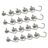 Maxbell 20x Elliptical Shape Fishing Hooks Fishing Equipment Metal Baits Attachments 1.5g