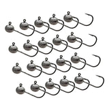 Maxbell 20x Elliptical Shape Fishing Hooks Fishing Equipment Metal Baits Attachments 2g