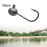 Maxbell 20x Elliptical Shape Fishing Hooks Fishing Equipment Metal Baits Attachments 2g