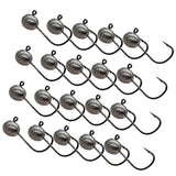 Maxbell 20x Elliptical Shape Fishing Hooks Fishing Equipment Metal Baits Attachments 2.5g