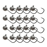 Maxbell 20x Elliptical Shape Fishing Hooks Fishing Equipment Metal Baits Attachments 2.5g