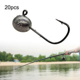 Maxbell 20x Elliptical Shape Fishing Hooks Fishing Equipment Metal Baits Attachments 2.5g