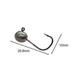 Maxbell 20x Elliptical Shape Fishing Hooks Fishing Equipment Metal Baits Attachments 2.5g