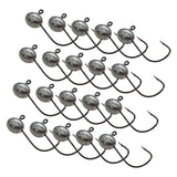 Maxbell 20x Elliptical Shape Fishing Hooks Fishing Equipment Metal Baits Attachments 3g