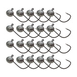 Maxbell 20x Elliptical Shape Fishing Hooks Fishing Equipment Metal Baits Attachments 3g