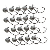 Maxbell 20x Elliptical Shape Fishing Hooks Fishing Equipment Metal Baits Attachments 3g