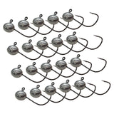 Maxbell 20x Elliptical Shape Fishing Hooks Fishing Equipment Metal Baits Attachments 3g