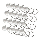 Maxbell 20x Elliptical Shape Fishing Hooks Fishing Equipment Metal Baits Attachments 3.5g