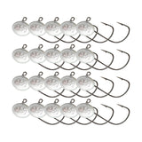 Maxbell 20x Elliptical Shape Fishing Hooks Fishing Equipment Metal Baits Attachments 3.5g