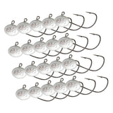 Maxbell 20x Elliptical Shape Fishing Hooks Fishing Equipment Metal Baits Attachments 3.5g