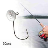 Maxbell 20x Elliptical Shape Fishing Hooks Fishing Equipment Metal Baits Attachments 3.5g