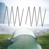 Maxbell Maxbell Fibreglass Tent Poles Replacement Black Pre Assembled Tent Poles for Camping 3.2m Single Person